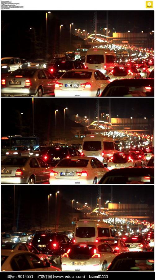 车流穿梭的视频素材,繁华都市的流动画卷